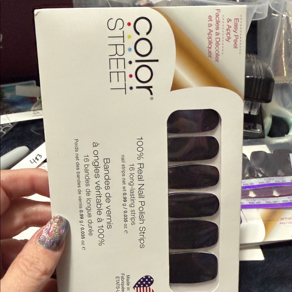 Color Street Nail Polish Strips - Deep Black